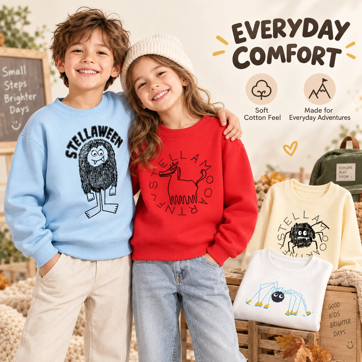 fashion Boys winter clothing Long sleeves Cartoon Spider Monster Children pullover cotton Fun print sweatshirt teen kids clothes