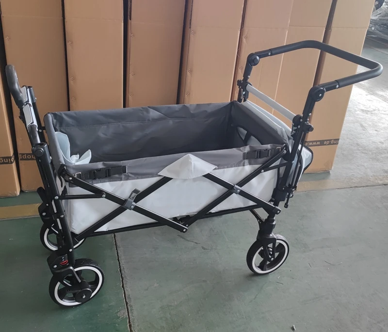 

Large Capacity Big Tank Wheels Folding Wagon Cart Heavy Duty Beach Wagon for Sand Cart Foldable Portable Picnic Cart