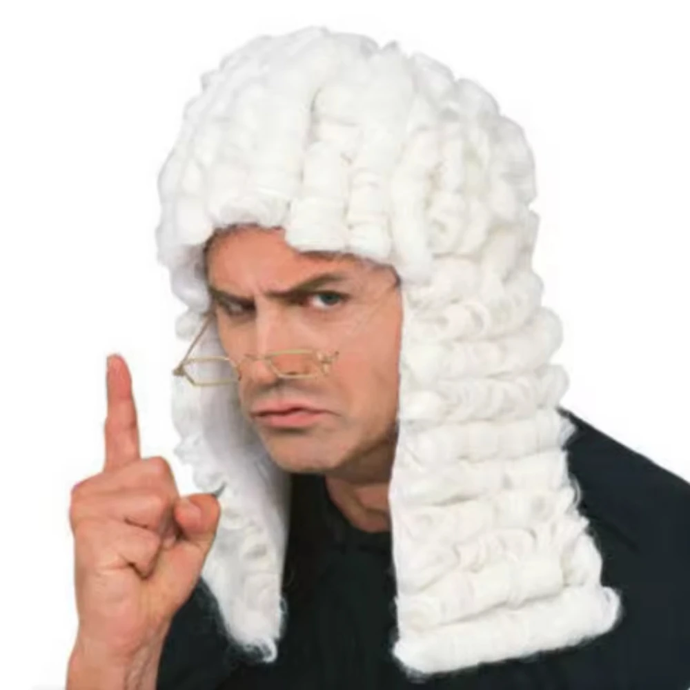 

Judge Colonial Funny Wig for Halloween Costume Cosplay Party Men Women Long Curly White Big Wig