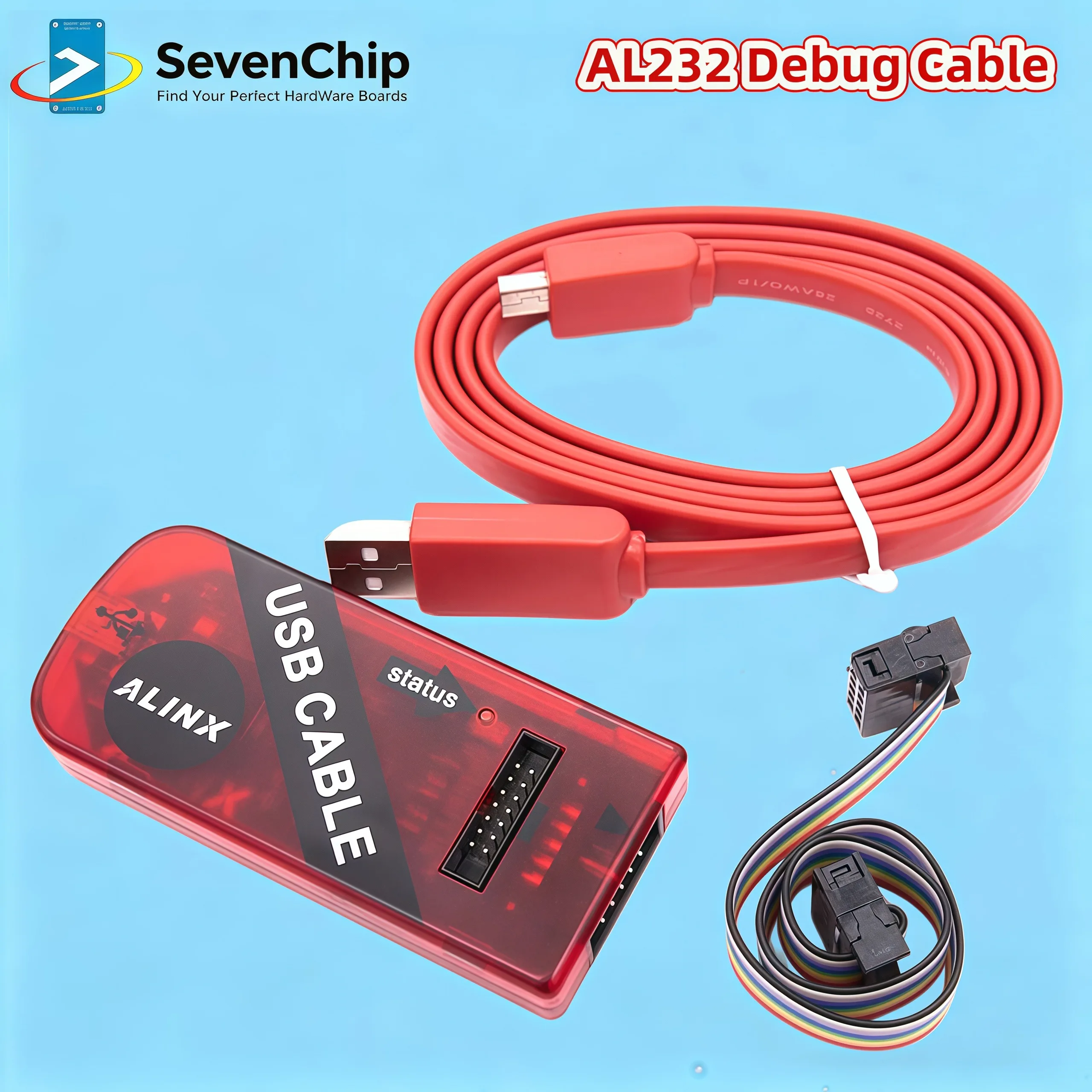 AL232 USB JTAG Download Debug Cable Complete Kit For Xilinx Zynq/Kintex-7/UltraScale MpSoc FPGA Programmer 10Pin+14Pin Cables