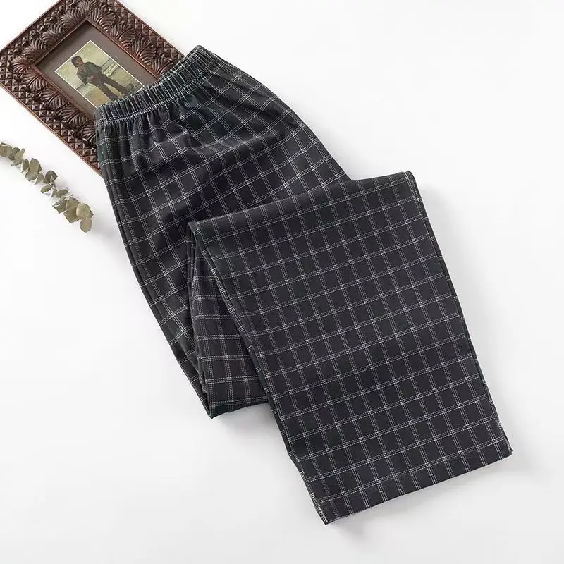 

Новинка 2023 года, весенне-осенние мужские повседневные универсальные длинные брюки, универсальные домашние повседневные брюки, повседневные брюки для сна