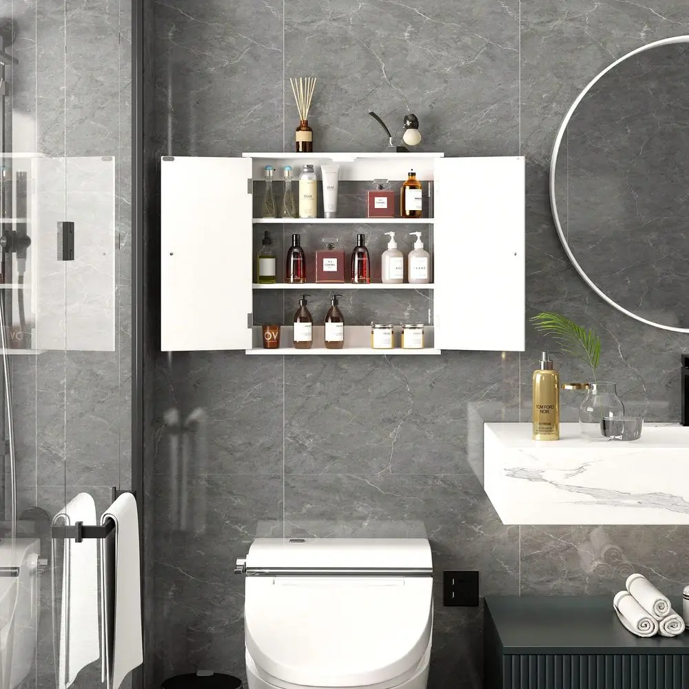 

Toilet Storage Cabinet,Over The Toilet Storage,Over Toilet Rack Bathroom Organizer With Adjustable Shelf, Fit Most Toilets, Spa