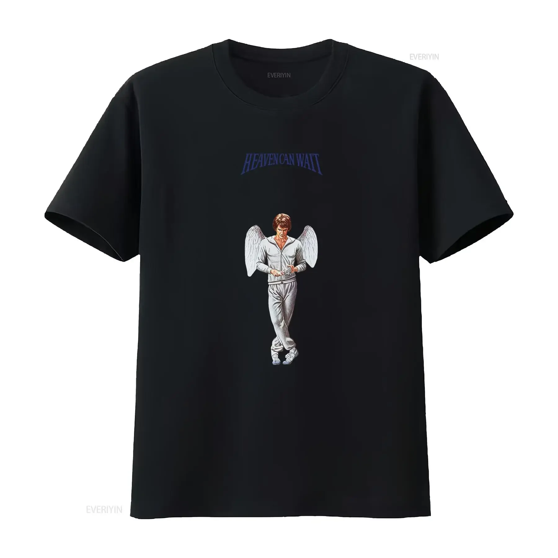 Heaven Can Wait Warren Beatty Retro Movie T Shirt for Men vintage Washed Unisex designer clothes Stylish fashion homme