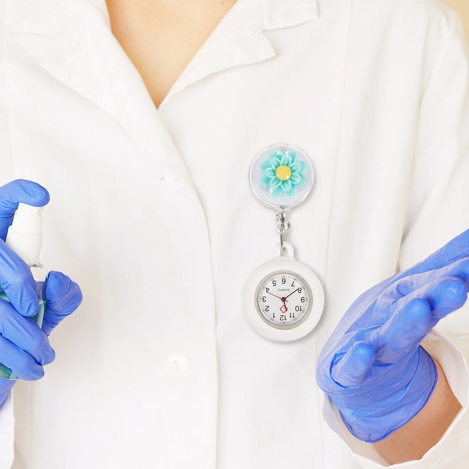 Reloj de enfermera, reloj retráctil duradero con Clip para enfermeras médicas, uso de enfermería, relojes Fob para enfermeras