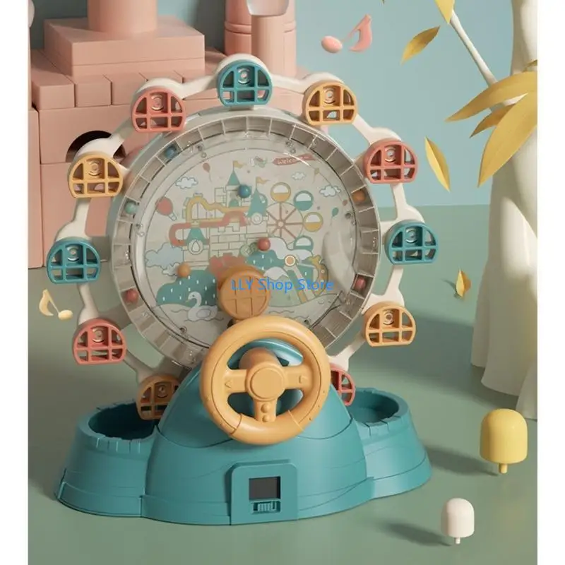 

T8UD Automatic Catching Ball Machine Glowing Ferris-Wheel Game Board Kids Party Games