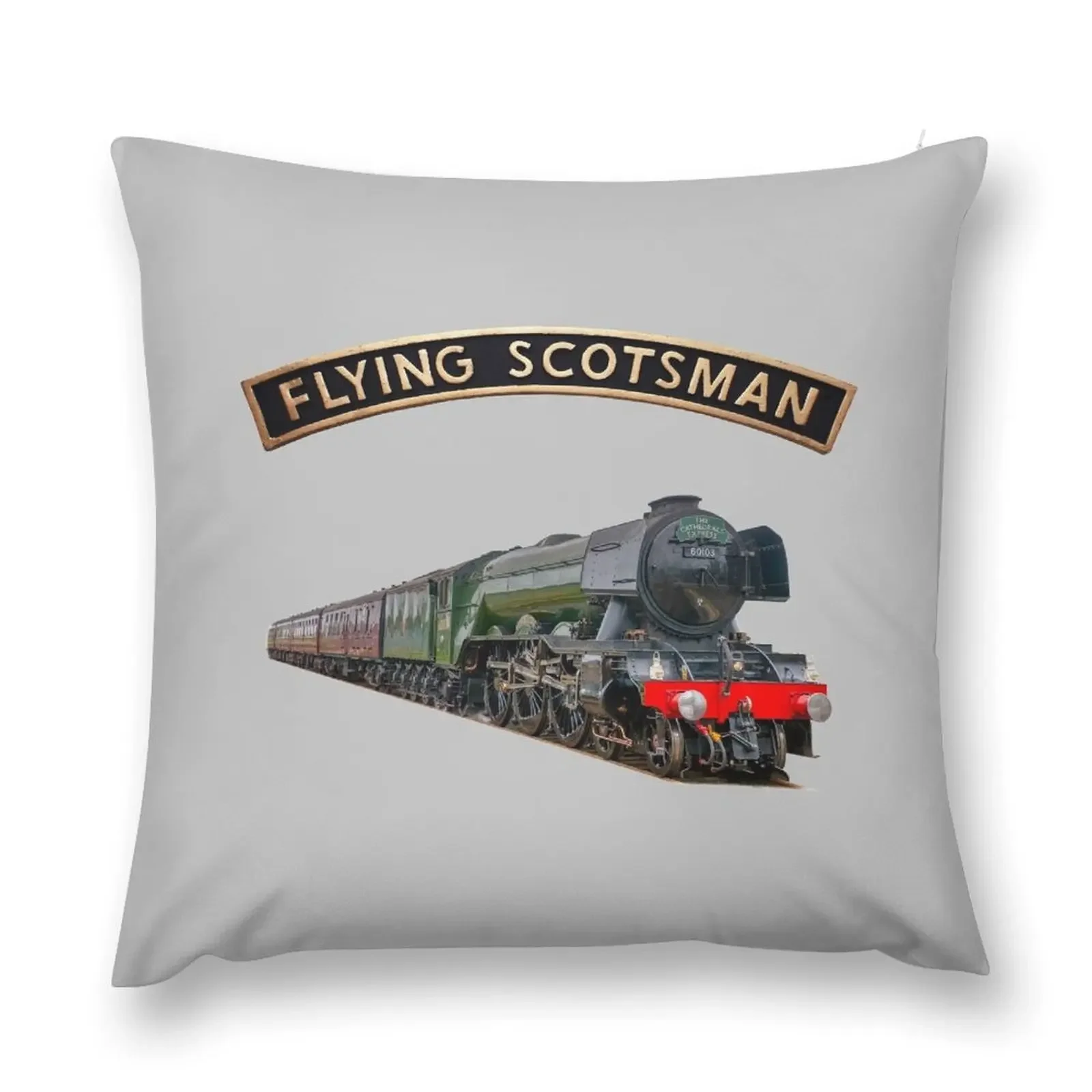 The Flying Scotsman and Nameplate Throw Pillow pillow pillowcase Pillow Cases Christmas