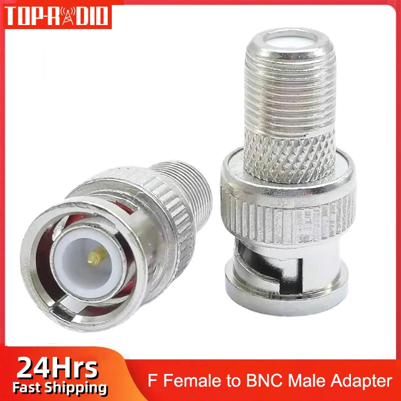 1PC Q9 BNC Male Plug to F Female Jack RF Coax Connector Adapter For CCTV Camera Converter