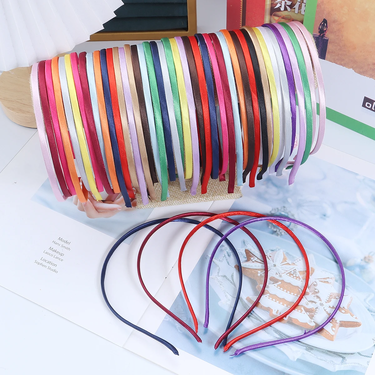 10pcs Fabric Covered Headband Colorful Hair Hoops Blank Base Settings For DIY Jewelry Making Kids Girls Hair Accessories Finding