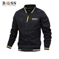 Solid Zipper Sports Windproof Jacket For Men Casual Hight Quality Straight Hat Men's Clothing Autumn Hooded Outdoor Tops Man