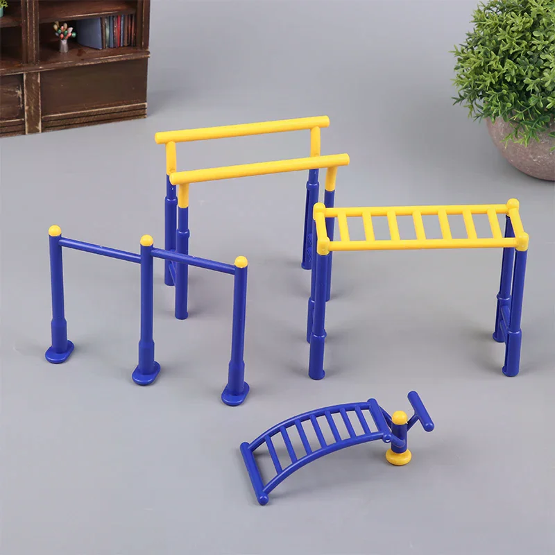 1/12 Dollhouse Park Fitness Equipment Model Dollhouse Simulation Sportscene Ornament Micro Scene Construction Props Pretend Toy