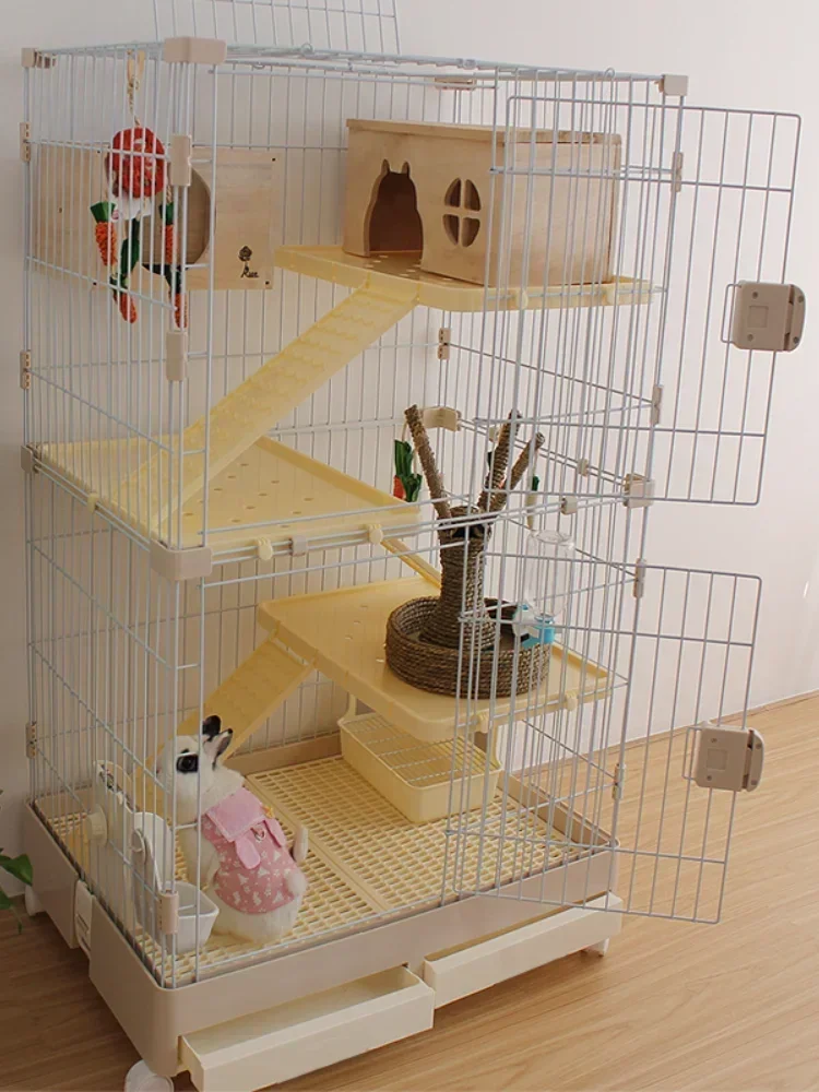 Extra Large Automatic Dung Cleaning Rabbit Villa Nest Extra Large Indoor Rabbit House Pet Cage for