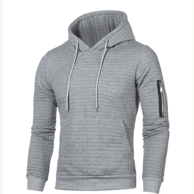 Sudaderas con capucha para hombre, chaquetas con capucha informales para primavera y otoño, abrigo Jacquard a cuadros, ropa deportiva a la moda MY044