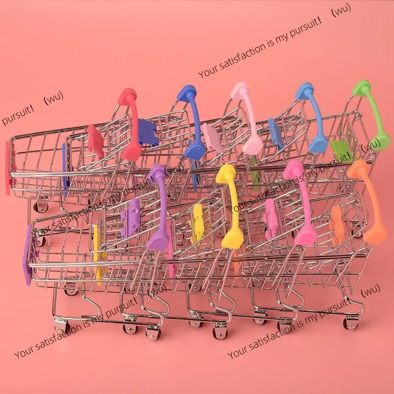 Creative children's mini simulation supermarket shopping cart playing house model toy