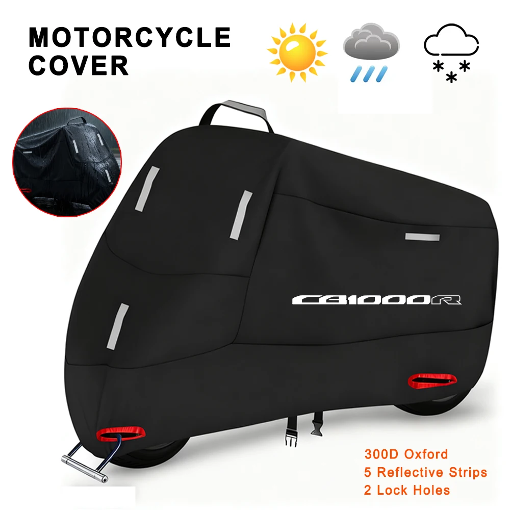 Motorcycle Cover 300D Oxford Waterproof Outdoor Indoor Protective Snow Dust UV Protection for CB1000R CB 1000R