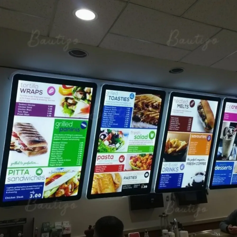 Custom LED Light Box Sign LED Backlit Menu Board Illuminated Poster Display Booth Ultra-Thin Poster Hanging Sign Restaurant Cafe