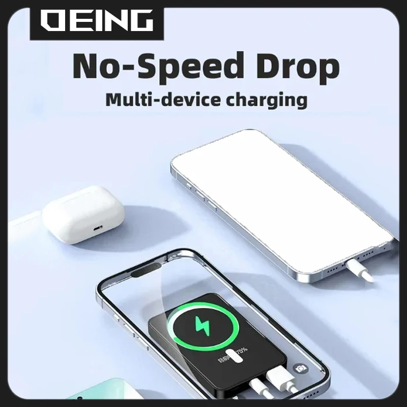 10000mAh Magnetic Wireless Power Bank 22.5W Fast Charger External Battery For Magsafe Powerbank For iPhone Xiaomi Huawei Samsung