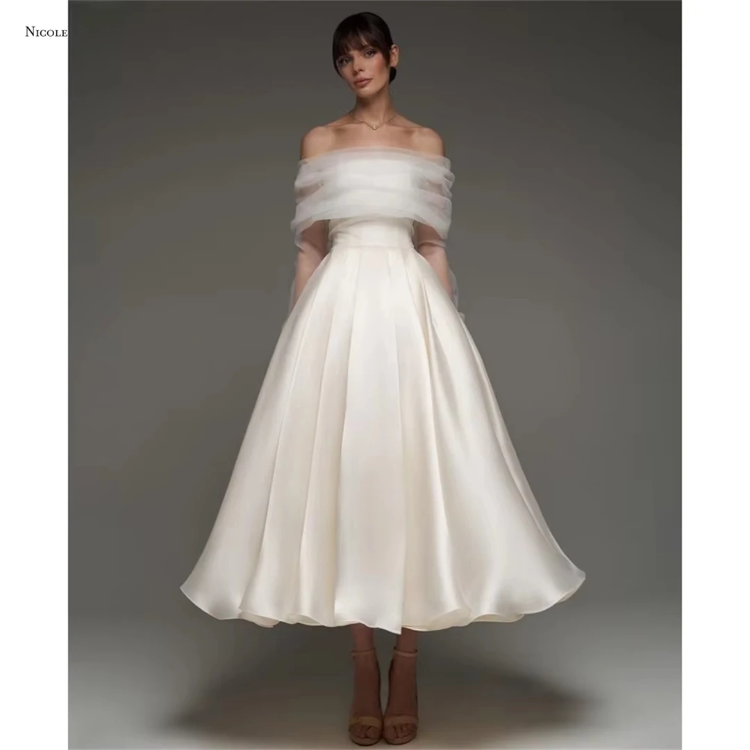 

Nicole Line A Ball Gown Dress Lace Dresses Custom Made Satin Cloth Luxurious Party Dresses Luxury Evening Dress 2025 Robe Soiree