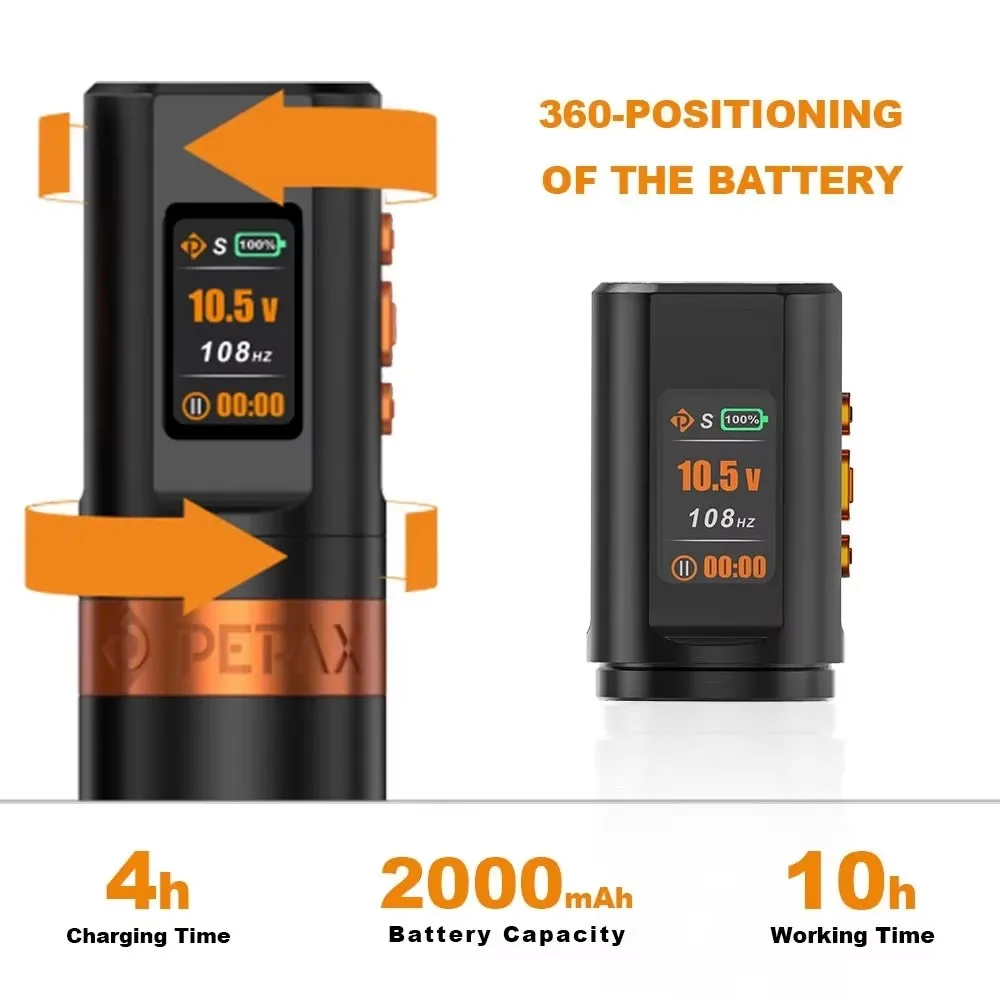 

Беспроводная тату-машинка PEPAX Leve H2 с ходом иглы 3.5/4.2/5.0 мм и аккумуляторами 2000 мАч для тату-мастеров