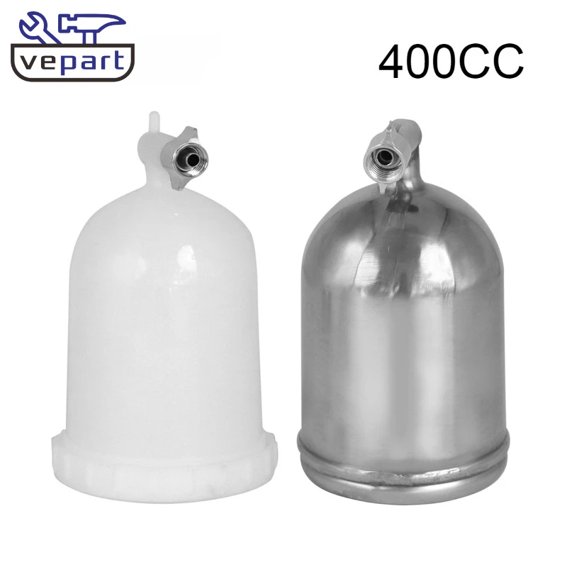 

400CC Plastic/Aluminum Spray Paint Pot Air Gravity Feed Sprayer Cup Pneumatic Tool Accessories For F75 W101 W71 W77