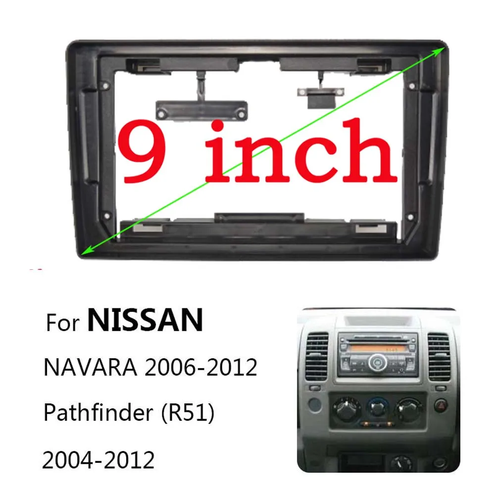 

Car Radio Stereo Fascia For Nissan NP300 NAVARA Platform/Chassis (D40) Pathfinder 3 (R51) Mounting Bezel Faceplate Frame Kit