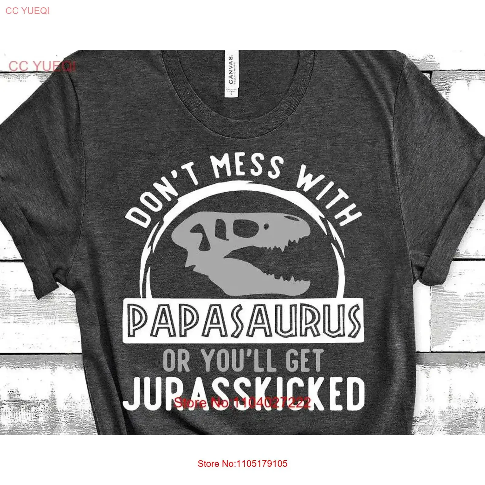 Funny T Shirt For Grandpa Dont Mess With Papasaurus Youll Get Jurasskicked s Papa New Grandfather Proud vintage Washed Slightly