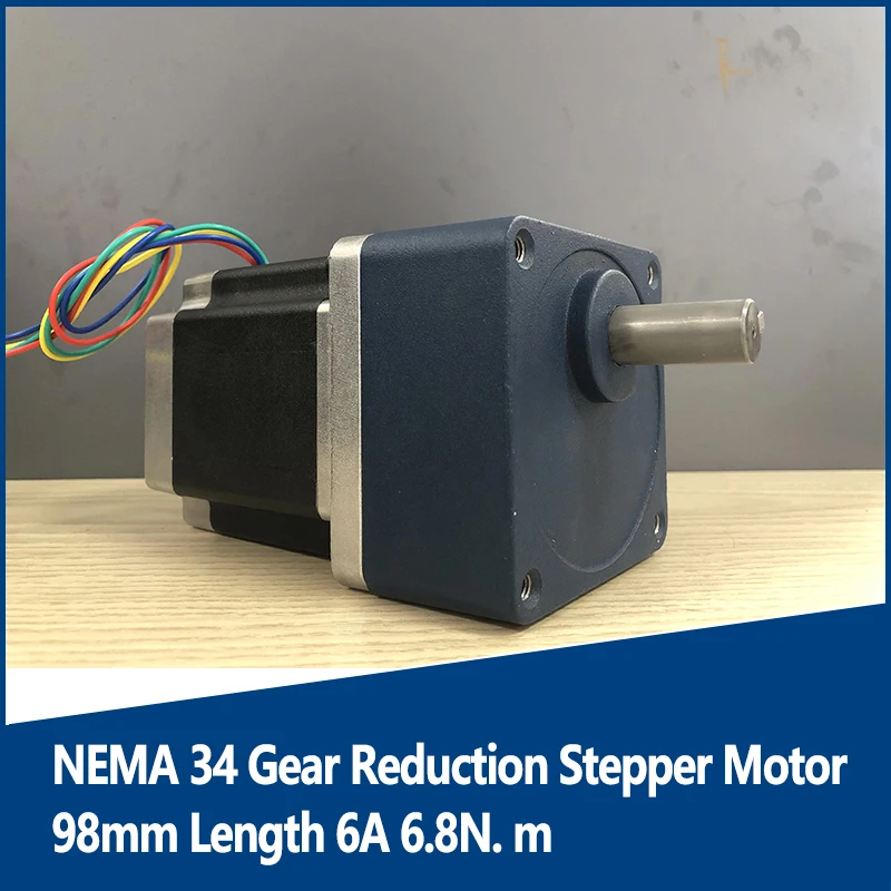 

NEMA 34 Gear Reduction Stepper Motor 98mm Length 6A 6.8N. m Ratio 3:1 5:1 7.5:1 10:1 12.5: 1 15:1 Gearbox 90mm