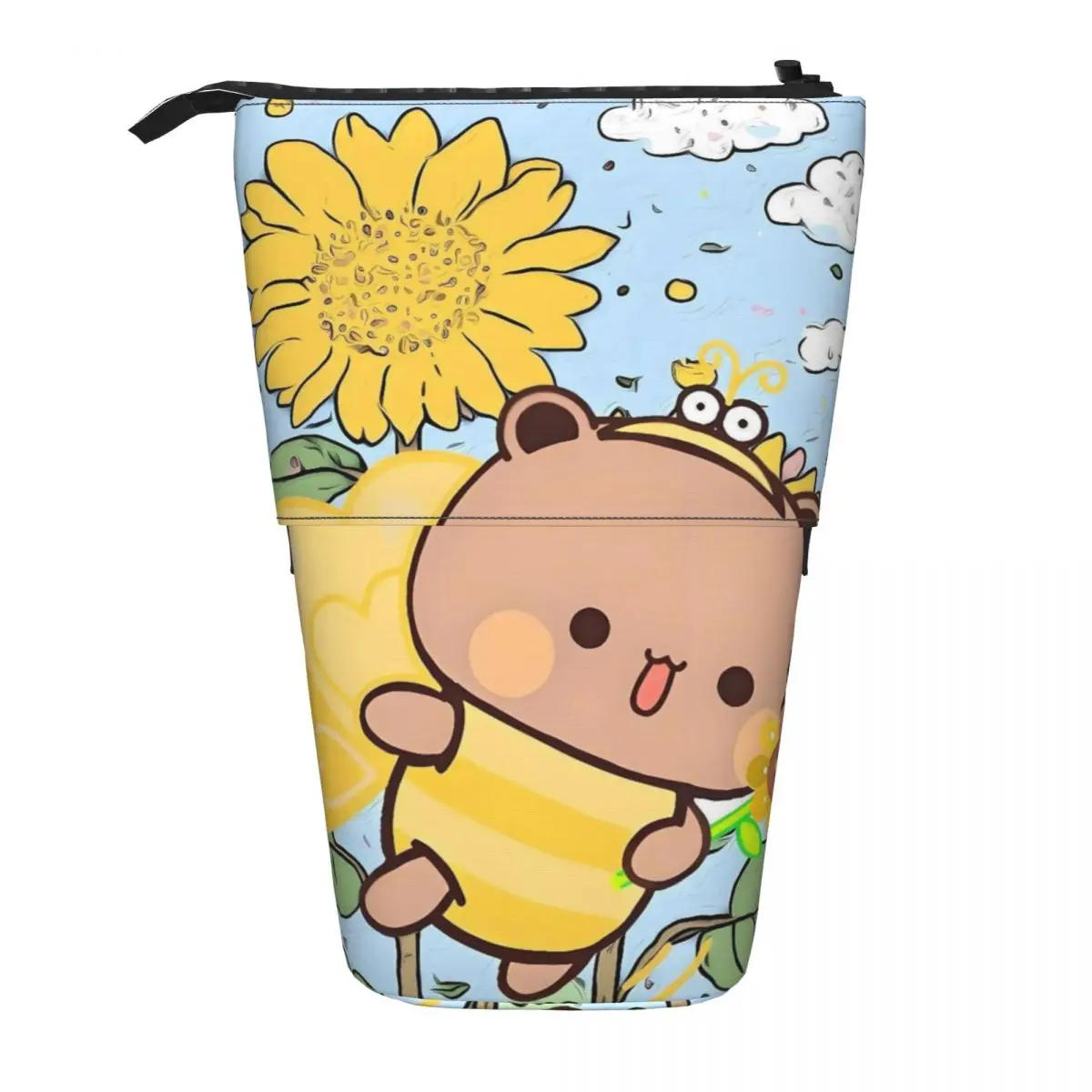 

Custom B-Bubus D-Dudus Bear And Panda Telescopic Pencil Cases Girl Large Capacity Kawaii Cartoon Pen Box Bag School Accessories