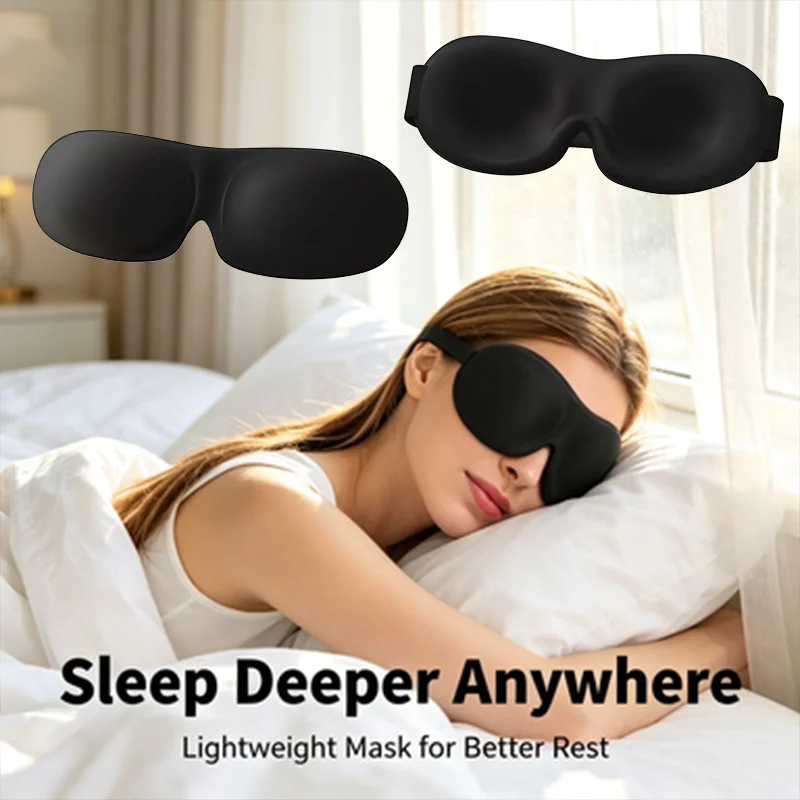 3D Sleeping Mask Block Out Light Sleep Mask For Eyes Soft Sleeping Aid Eye Mask for Travel Eyeshade Night Breathable Slaapmasker