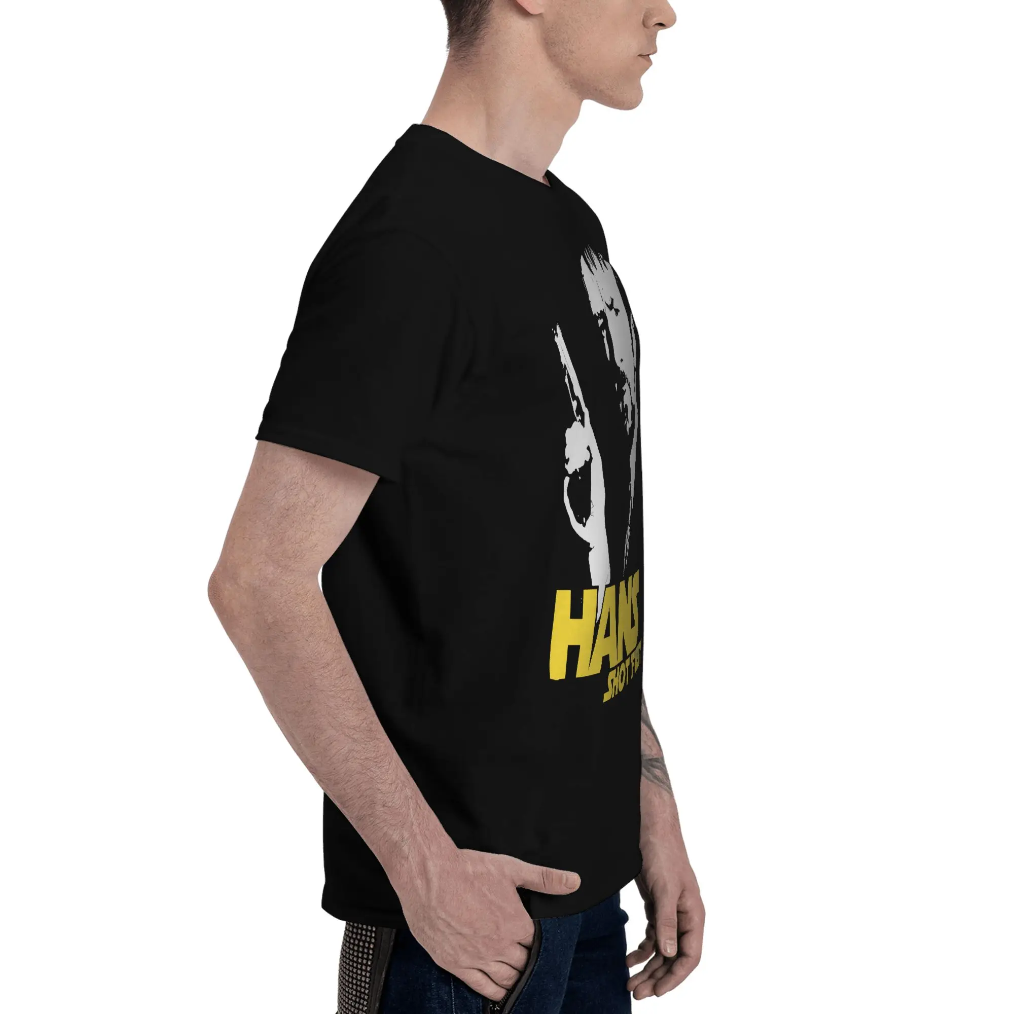 Hans Shot First Crisp Reversible T-shirt Urban Commuting Basic Tee