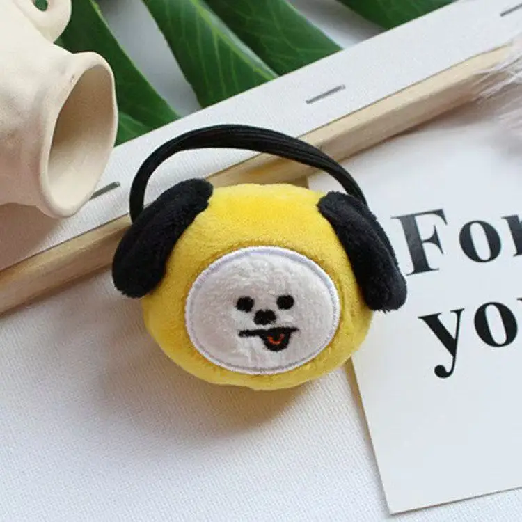 Kawaii BT21 плюшевая веревка для волос аниме кукла изображение держатель для хвоста мультяшная эластичная резинка повязка для волос аксессуары для волос подарок Kawaii BT21 плюшевая веревка для волос аниме кукла изображение держатель для хвоста мультяшная эластичная резинка повязка для волос аксессуары для волос подарок