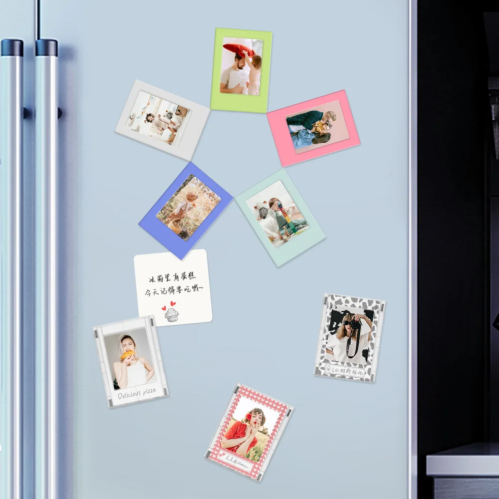3-Zoll-Fotorahmen mit Magnet-Designrahmen für Polaroid Photo Mini-Acryl-Magnet-Bilderrahmen,