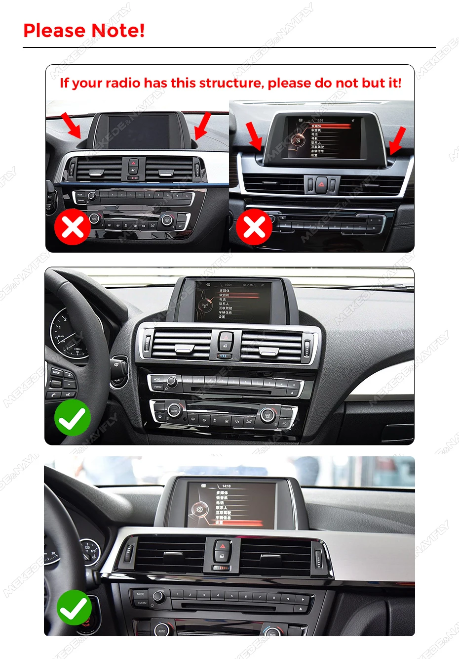 MEKEDE Linux-System Kabelloses CarPlay Android Auto Multimedia-Player Autoradio für BMW 1 2 3 4 Serie F20 F21 F22 F30 F31 F32 F33 – Detail 4
