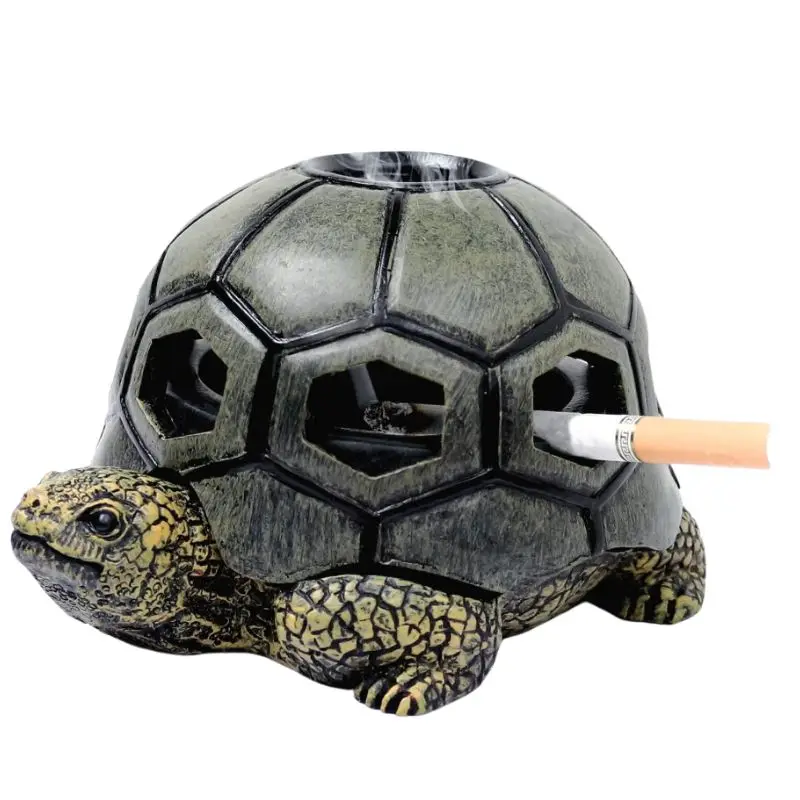 Cute Turtle Outdoor Ashtray for Cigarettes, Windproof Ash Tray Decor for Home Office Indoor and Outdoor，Home decorations