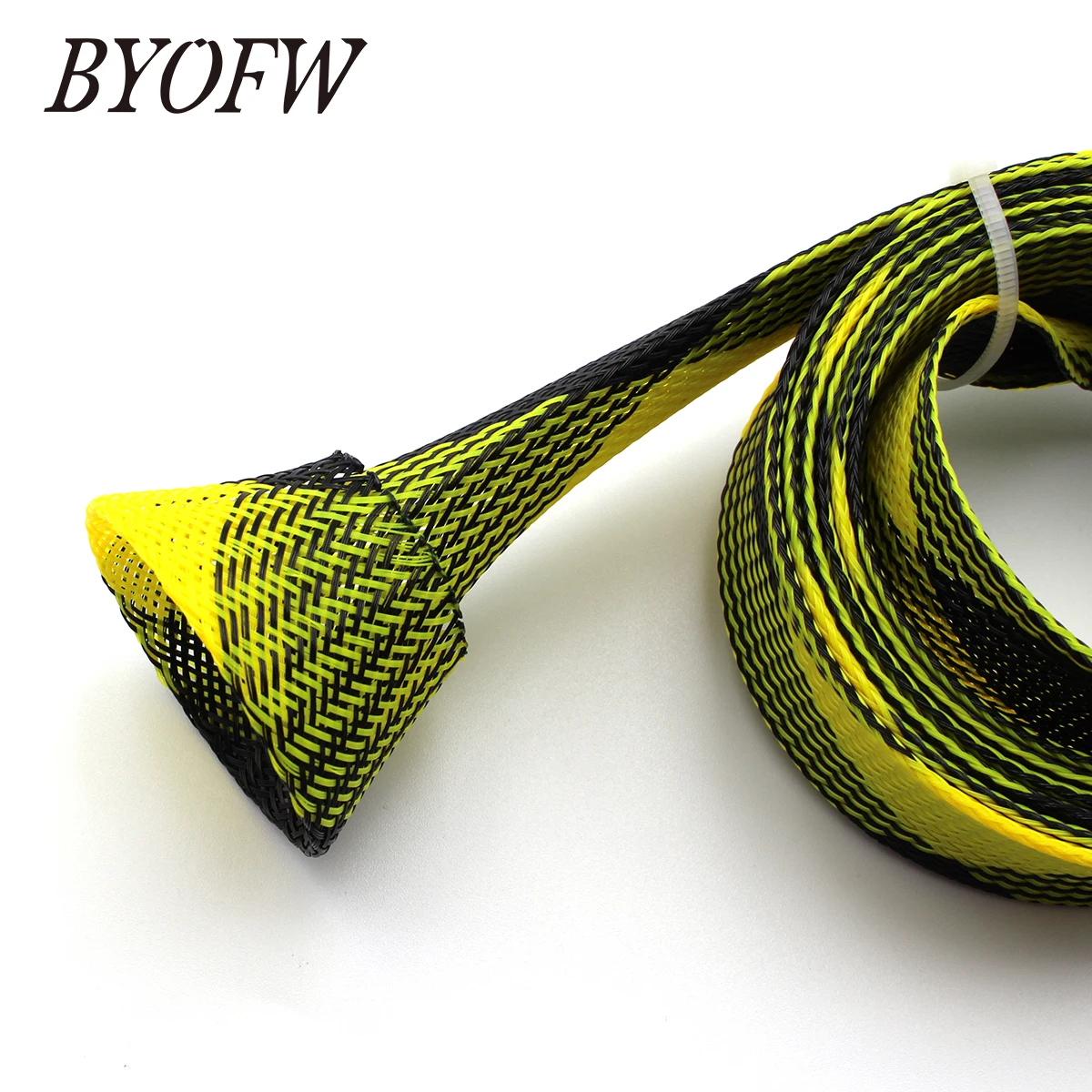 BYOFW 3PCs 3cm Width Multicolor Casting Fishing Rod Building Sleeve Flexible Replacement Cover Braided Mesh Sock Glove Protector