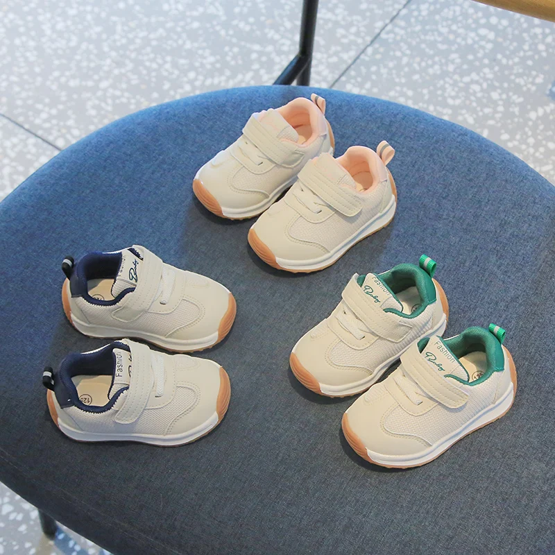 أحذية رياضية جيدة التهوية للأطفال ، نعل مطاطي ، أحذية للمشي في الهواء الطلق ، أطفال صغار ، أولاد وبنات ، للربيع والخريف ، جودة عالية
