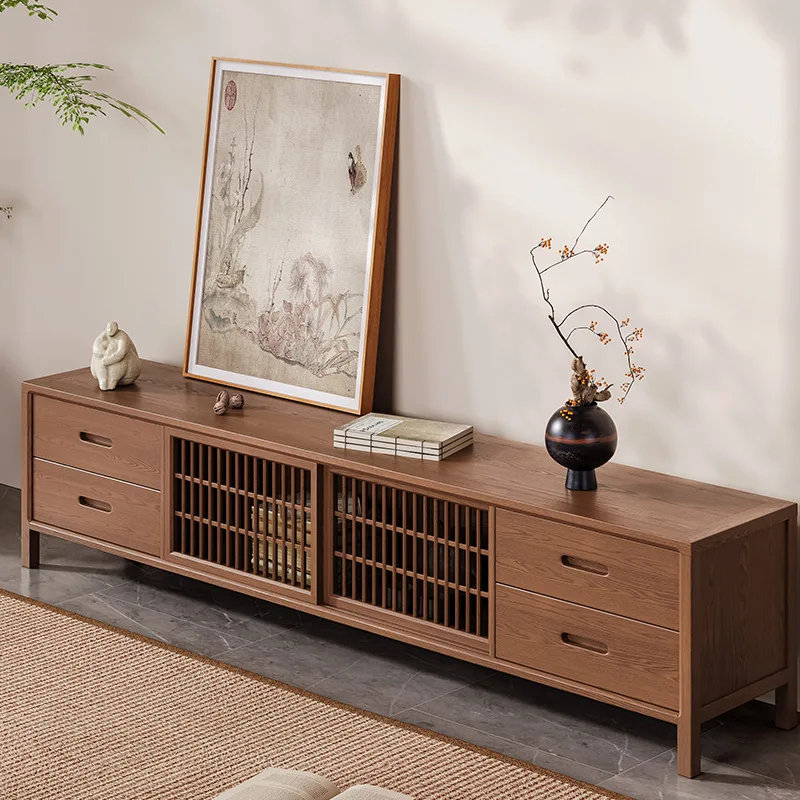 Household living room new Chinese floor cabinet locker storage cabinet