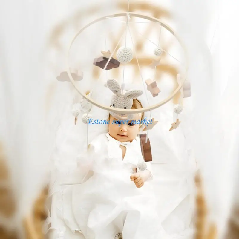 090B Giáo Dục Cho Bé Đầu Giường Động Cũi Đồ Chơi Động Vật Lục Lạc Miếng Dán Đồ Chơi