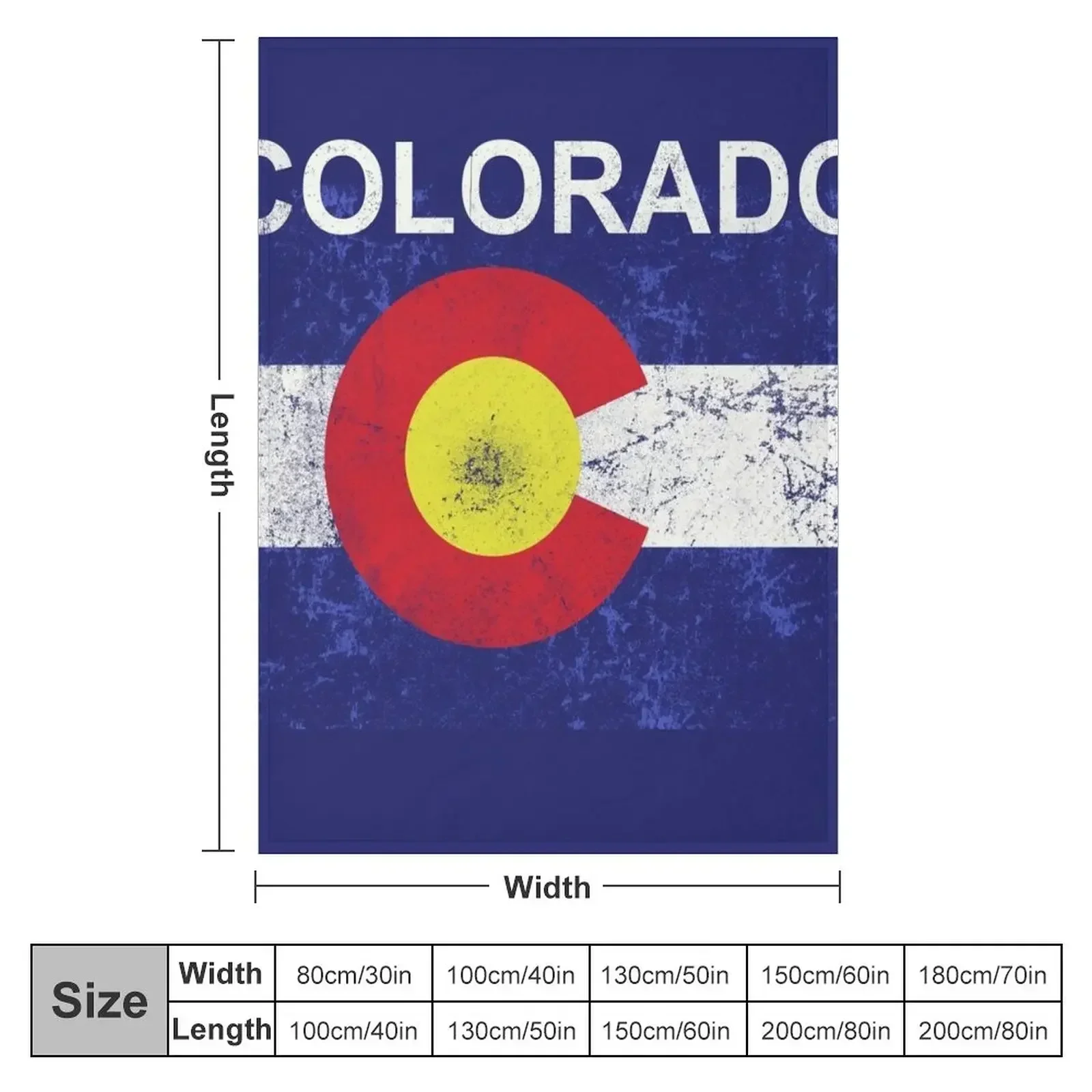 colorado flag vintage Throw Blanket Single Beautifuls Blankets