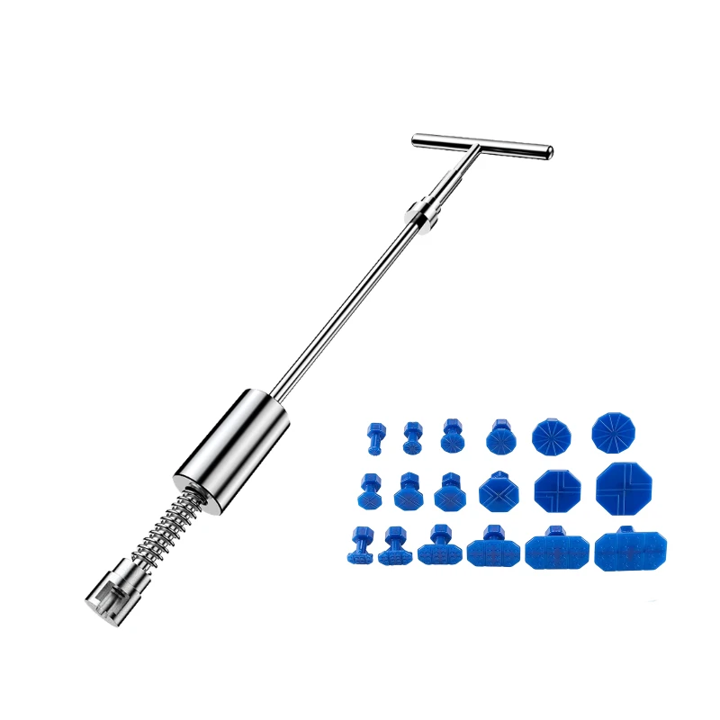 Car Dent Repair Kit, Get Professional Results With Our Metal T-Handle Puller And Plastic Glue Tabs! (Without Glue Gun)