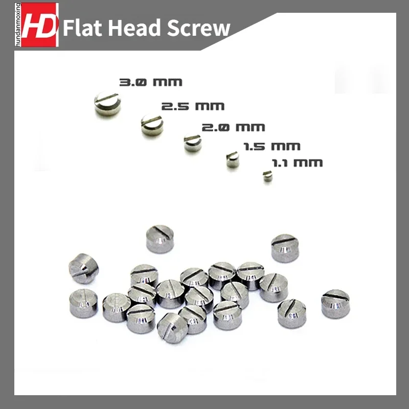 

30pcs/lot 1.1mm-4.5mm Metal Flat Head Screw Parts Military Model Building Tools Modification for Model Metal Fitting DIY