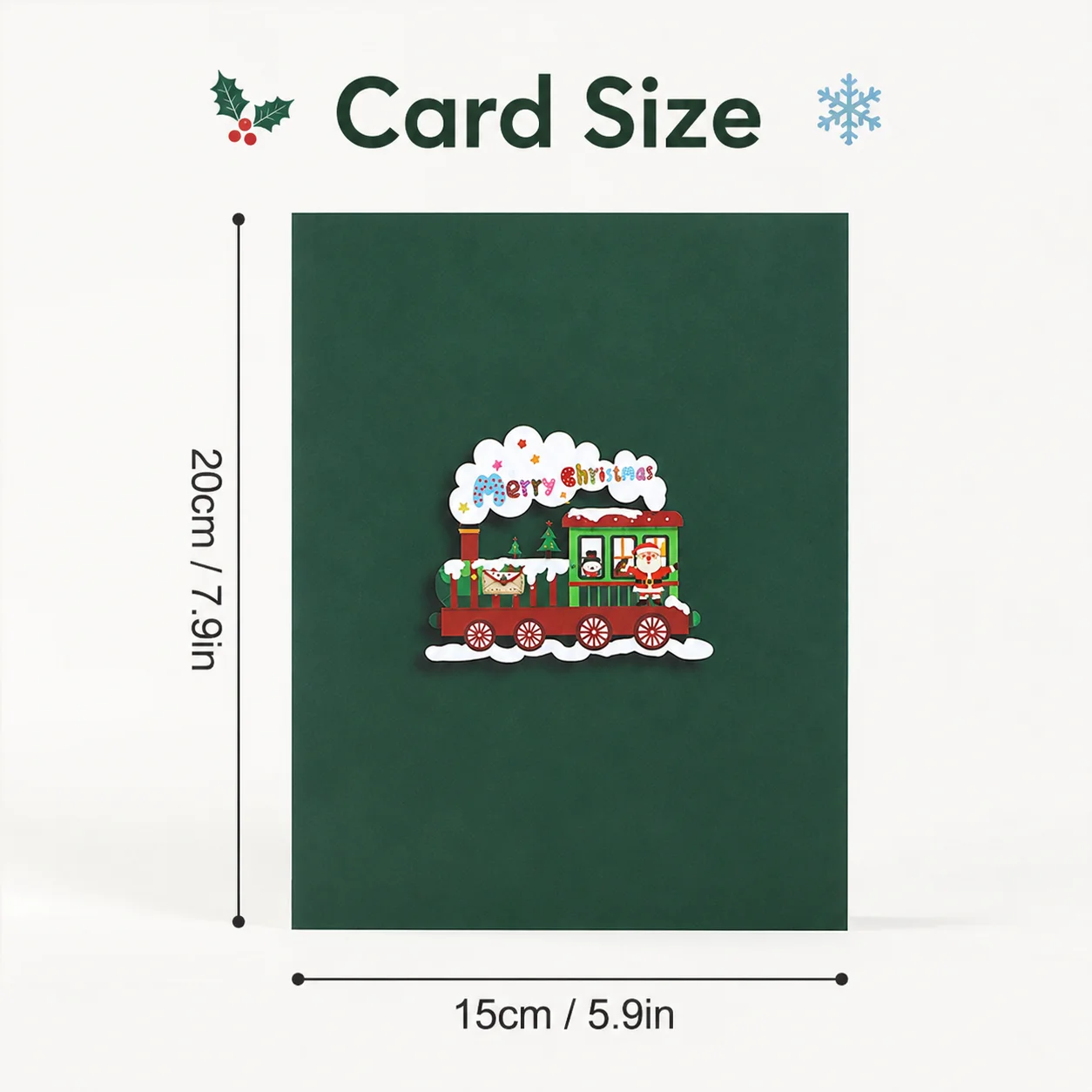 Christmas 3D Pop-Up Greeting Card, Vivid Holiday Print & Pop-Up Design, Ideal Keepsake Gift for Christmas, New Year Celebrations