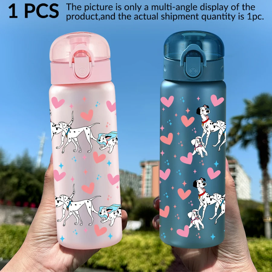 1 Buah Botol Air Plastik Pola Cinta Dalmatian Disney 26Oz Cangkir Air Olahraga Luar Ruangan Hadiah Ulang Tahun/Kepulangan