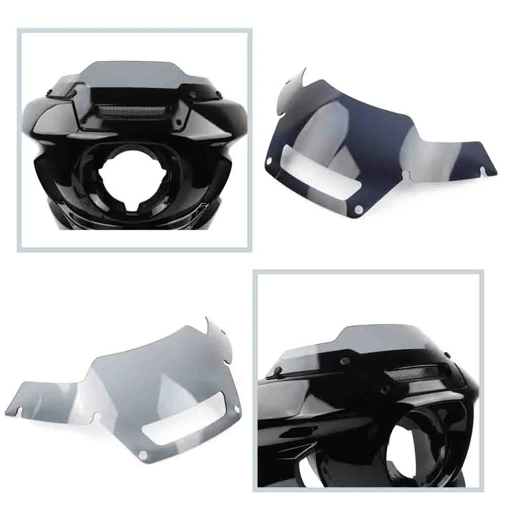 

2022 - 2024 FOR Harley Softail Low Rider ST & FXLRST motorcycle accessories Black includes smoked windshield panels