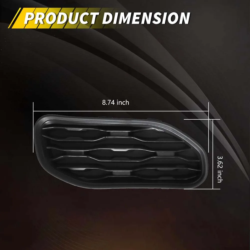 2Pcs Black Front Bumper Grill Tow Hook Bezel Cover Trim Set For 2019 2020 2021 2022 2023 2024 Dodge RAM 1500 68414296AA