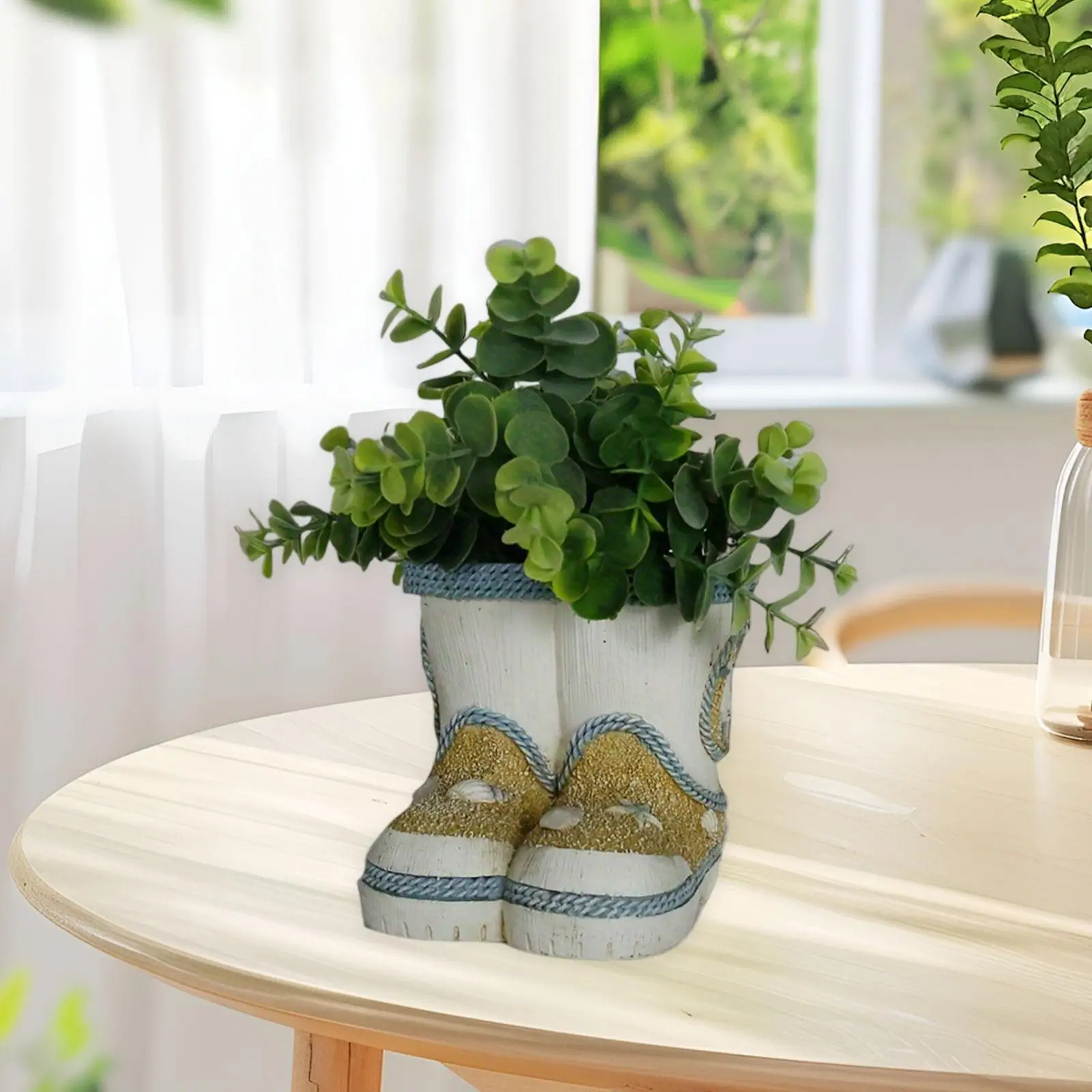 Boot Planter Creative Decorations Ideal Gift Unique Versatile Flower Pot for Celebrations Housewarmings Office Tables Birthdays