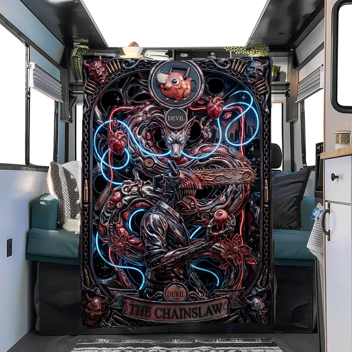 Chainsaw Man Comfortable Warm Print Flannel Blanket Suitable for Bedrooms,Sofas,Beds,Chairs,Picnics,Travel YUN6518m
