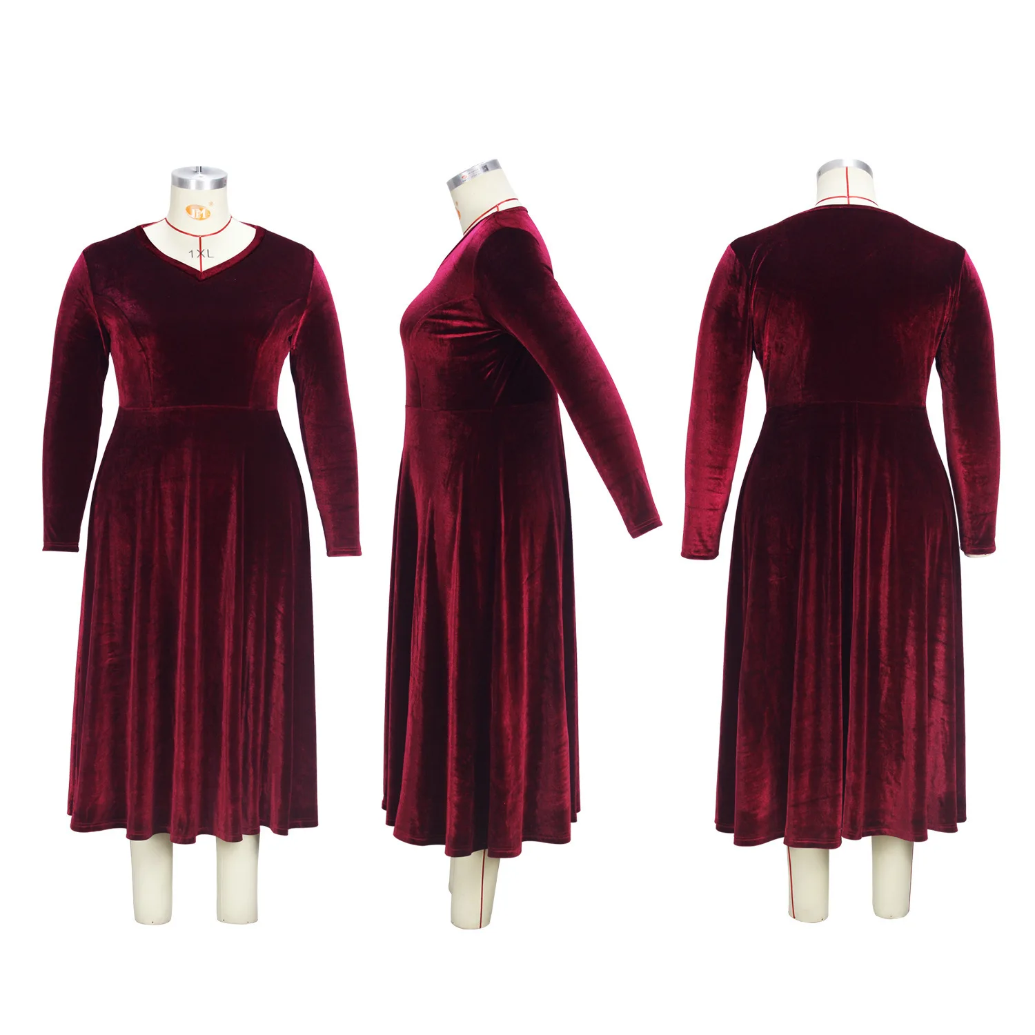 Stile pendolarismo alla moda da donna autunno e inverno, vita stretta, abito elegante di medie a grandi dimensioni Elegantes Casual Y2k