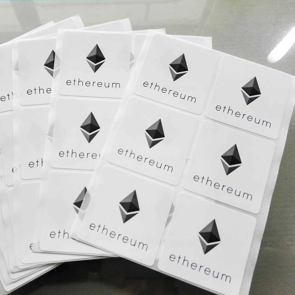 100 Stück 4 cm Bitcoin-Logo-Etikettenaufkleber Kunstdruckpapier mit glänzender Laminierung für Kryptowährungsfans – Detail 4