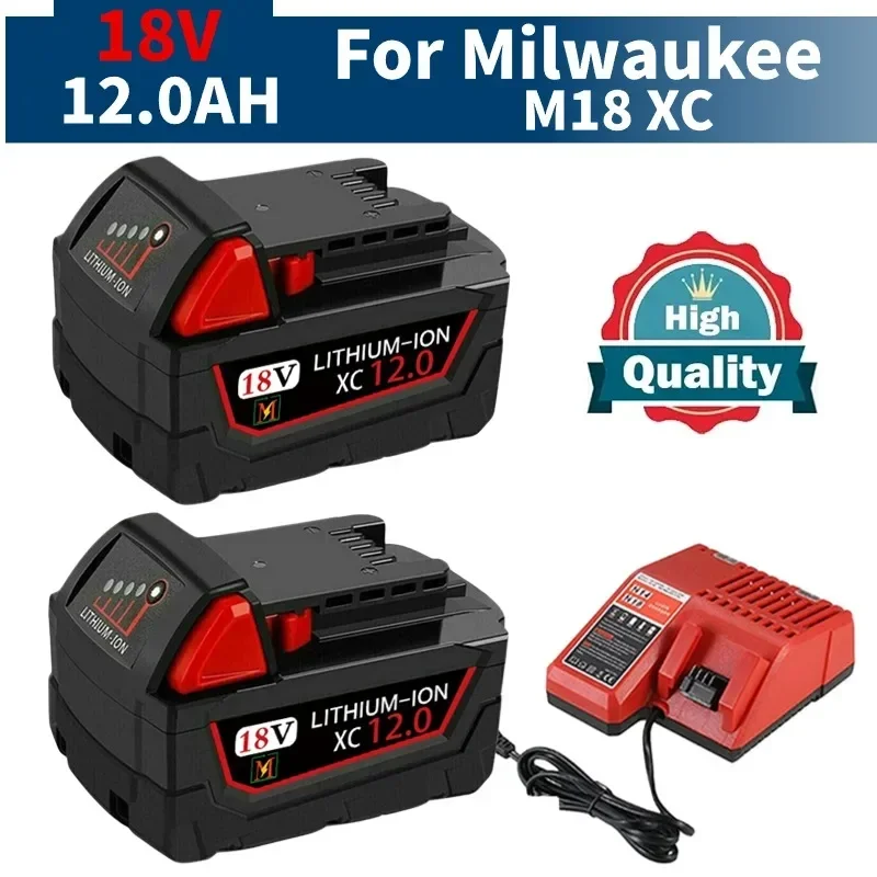 

18V for Milwaukee M18 Battery M18B6 XC 9.0 Ah Li-Ion 48-11-1860 48-11-1852 Or Charger 48-11-1850 48-11-1840 Cordless Power Tools