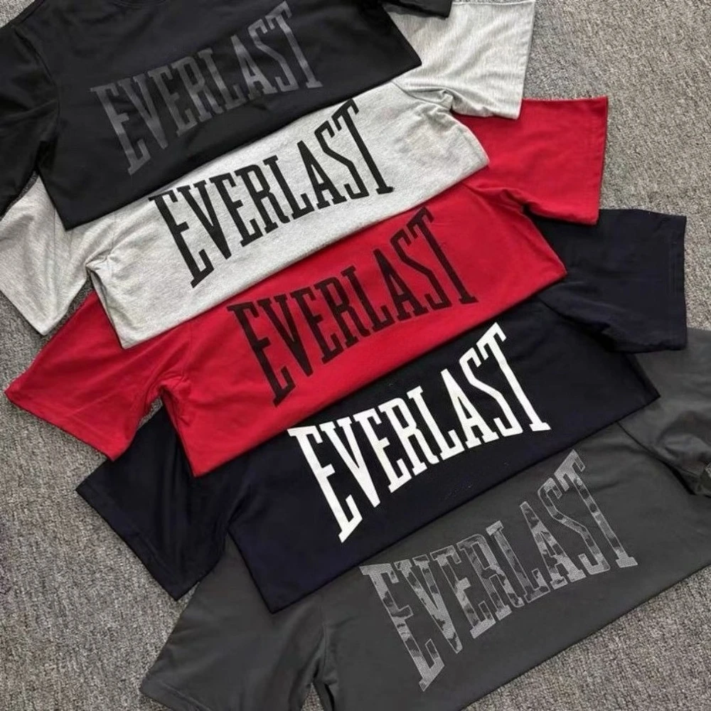 EVERLAST BOXING Logo T-shirt Round Neck Printed Summer T-shirt Summer Men's Top EVERLAST BOXING Printed T-shirt